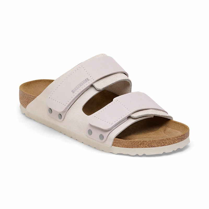 Slip Fit Sandals Easy Beach Men's Uji Antique White Suede/Nubuck