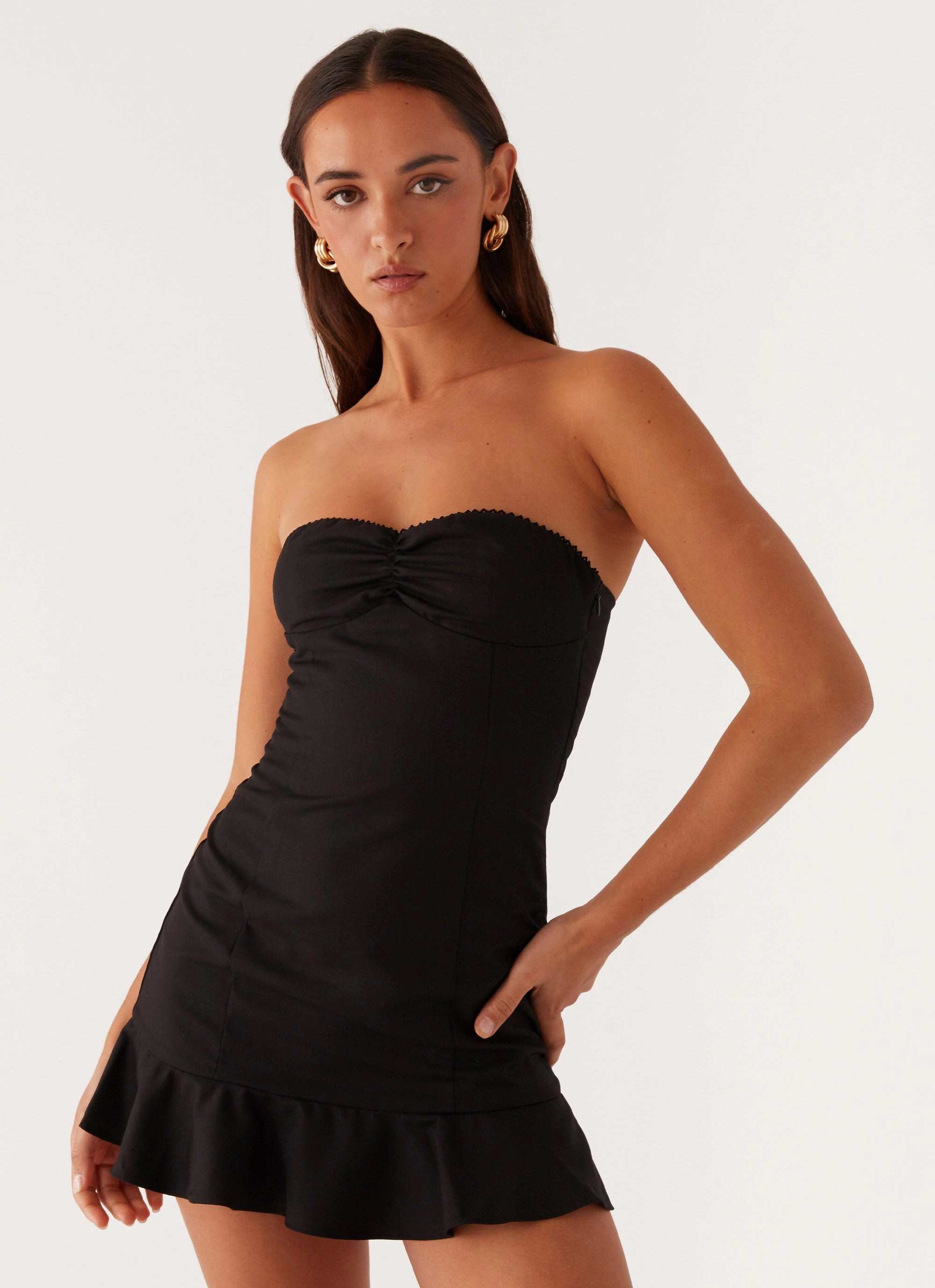 Delmi Bustier Mini Dress - Black Comfortable Fashion