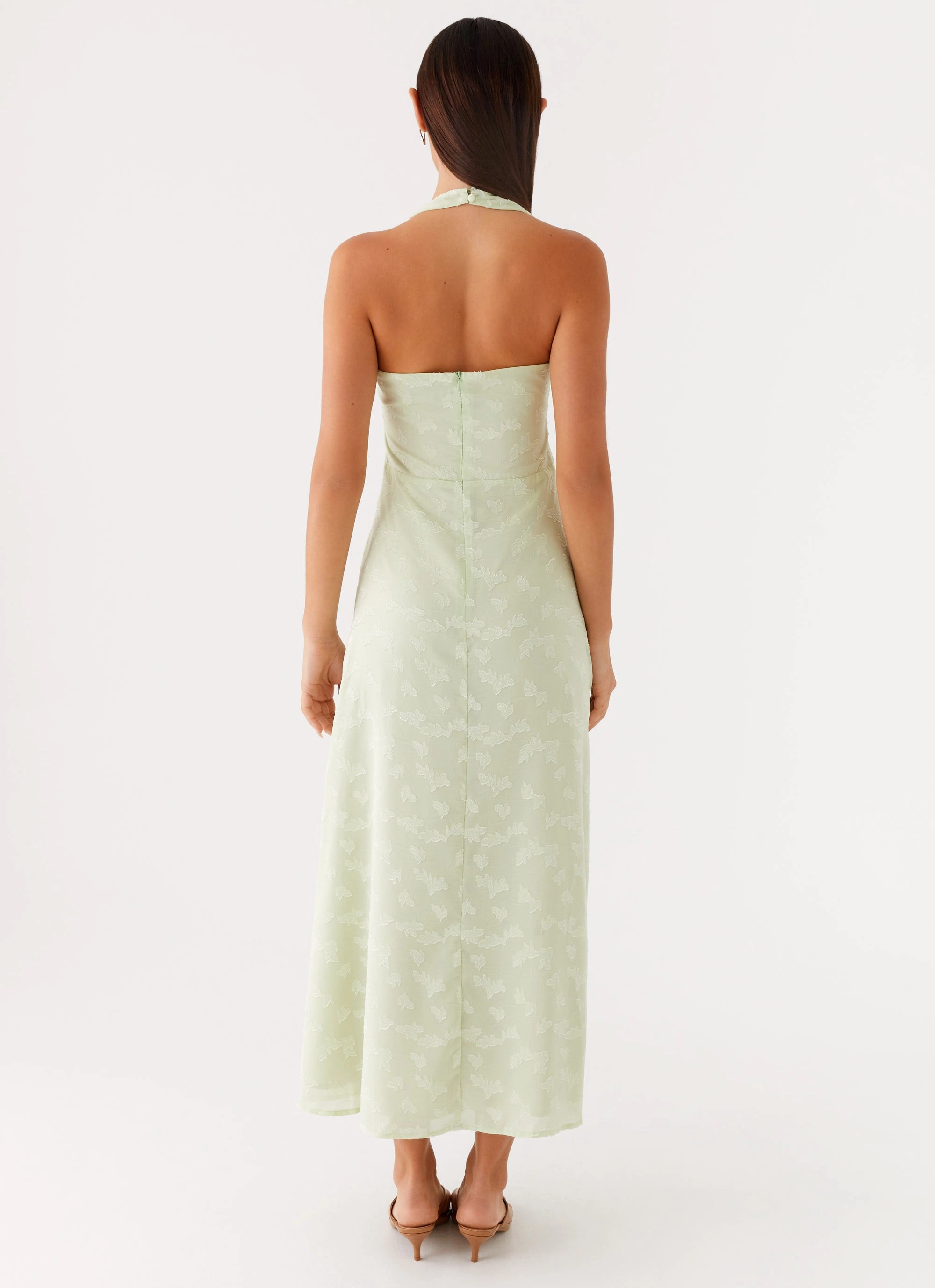 Jewel-Tone Style Moment Francesca Midi Dress - Sage