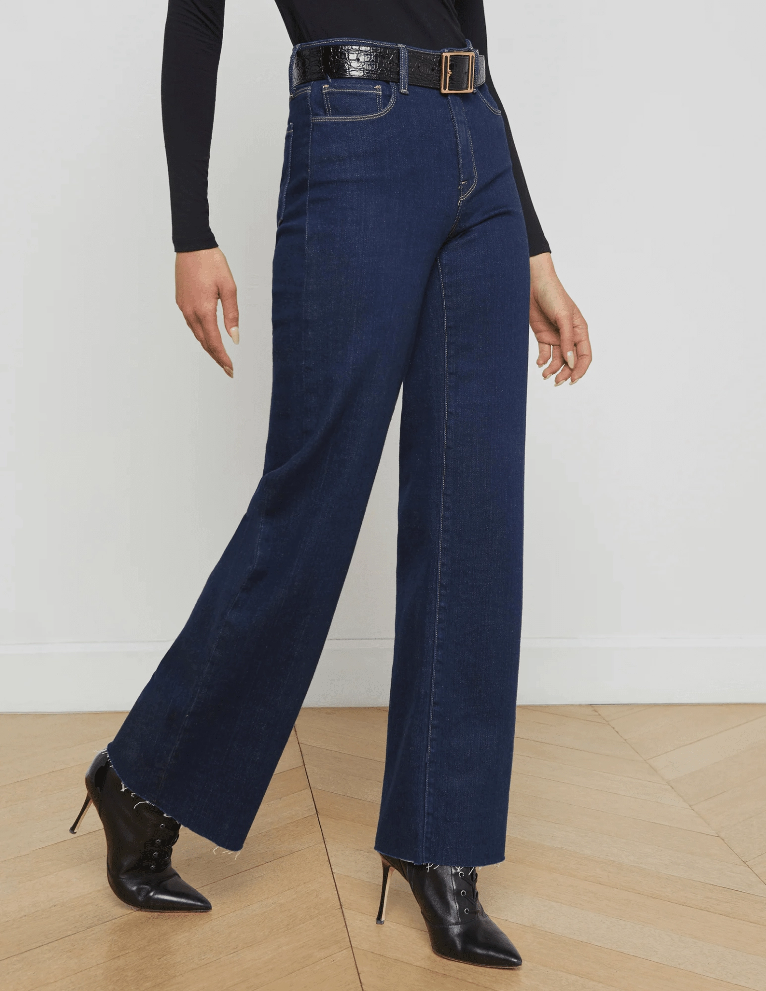 LAGENCE Scottie High Rise Wide Leg Jeans in Koval Everyday Favorite