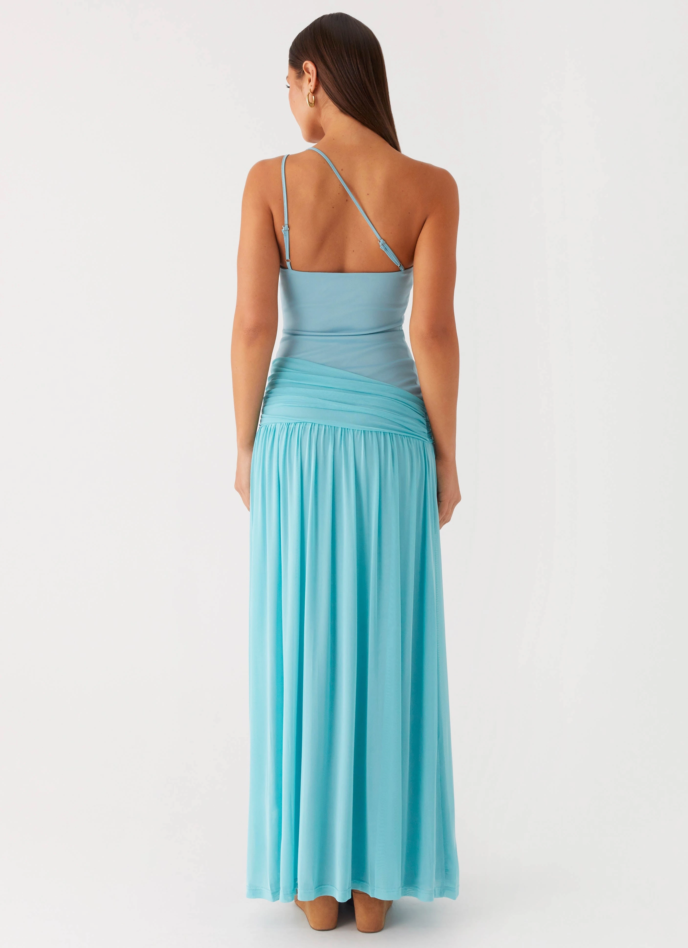 Calm Fit All-Season Comfort Aurelia Maxi Dress - Aqua