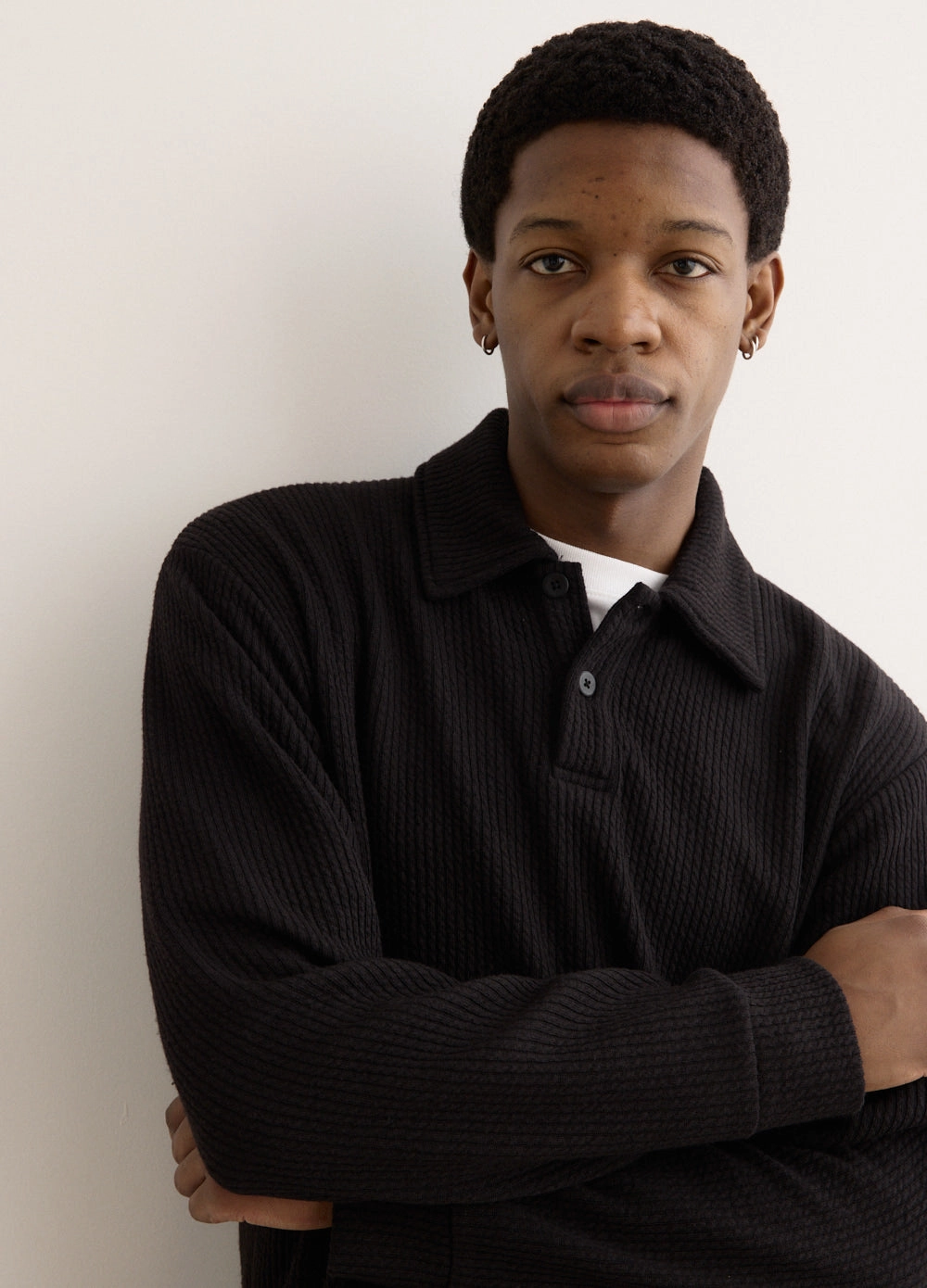 Deny Long Sleeve Polo Cashmere Blend Home Style