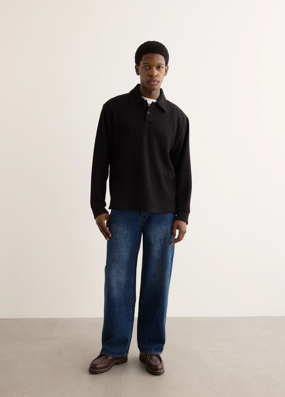 Deny Long Sleeve Polo LowMaintenance Fabric