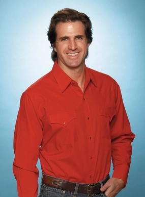 Minimalist Design Athletic Look Ely & Walker Mens Solid Red Western Shirt L/S Poly/Cotton