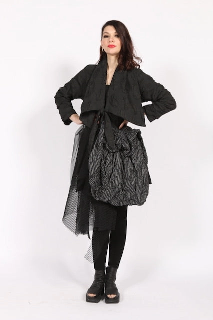 Layered Collar Design Tailored Cut Style Nojwow Jacket