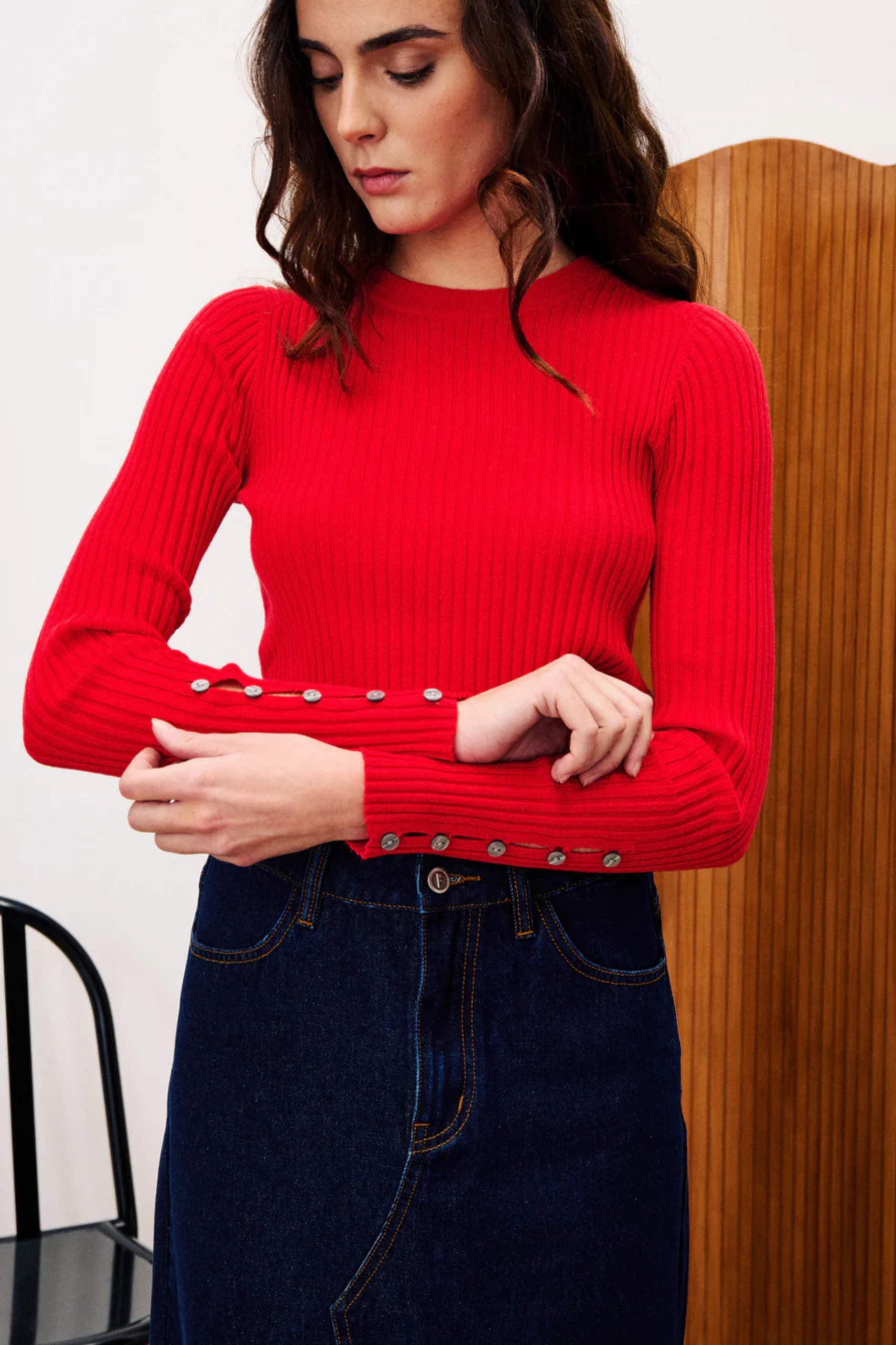 FRNCH Amaryllis Top - Red Snuggly Pieces