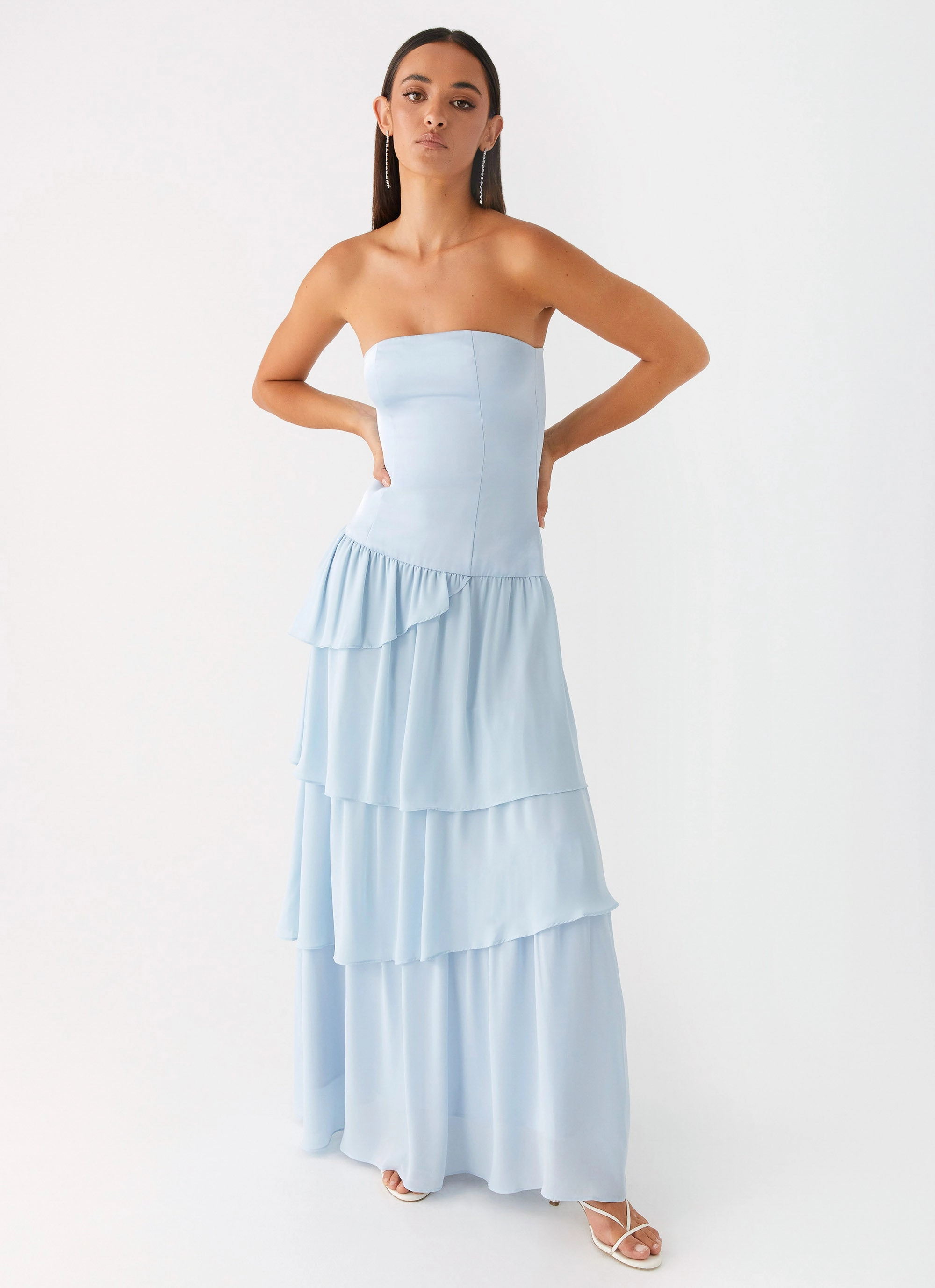 Stain-Resistant foldable Our Story Maxi Dress - Pastel Blue