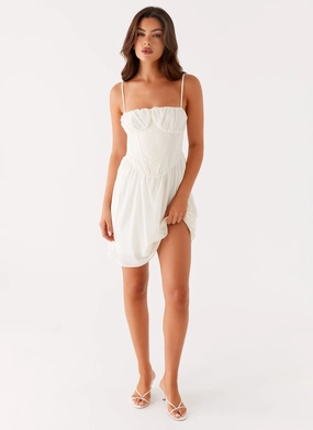 Fall Flow Harmony Mini Dress - Ivory