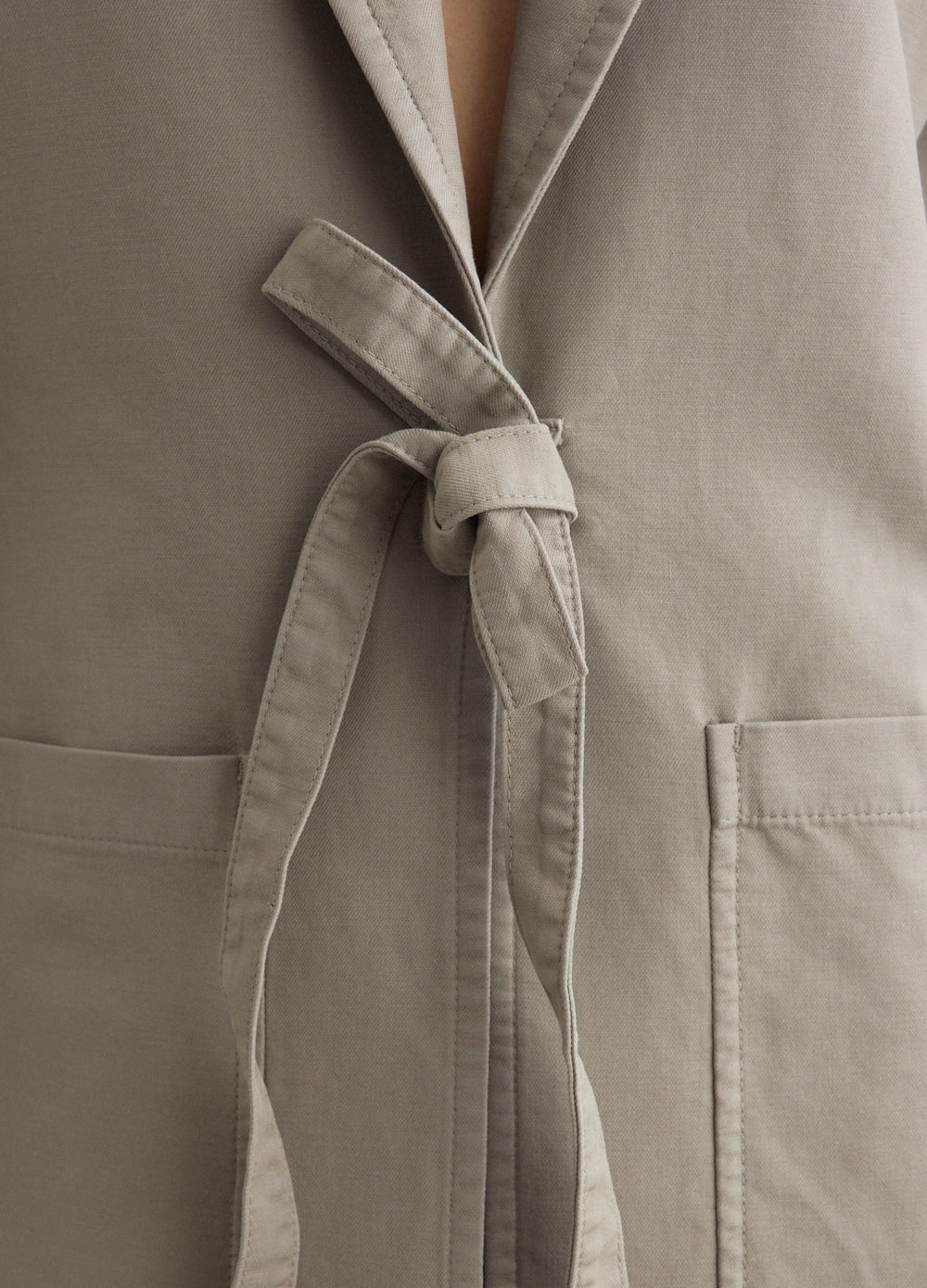 Eco Friendly Textile One Color Garment Dyed Cotton Blazer