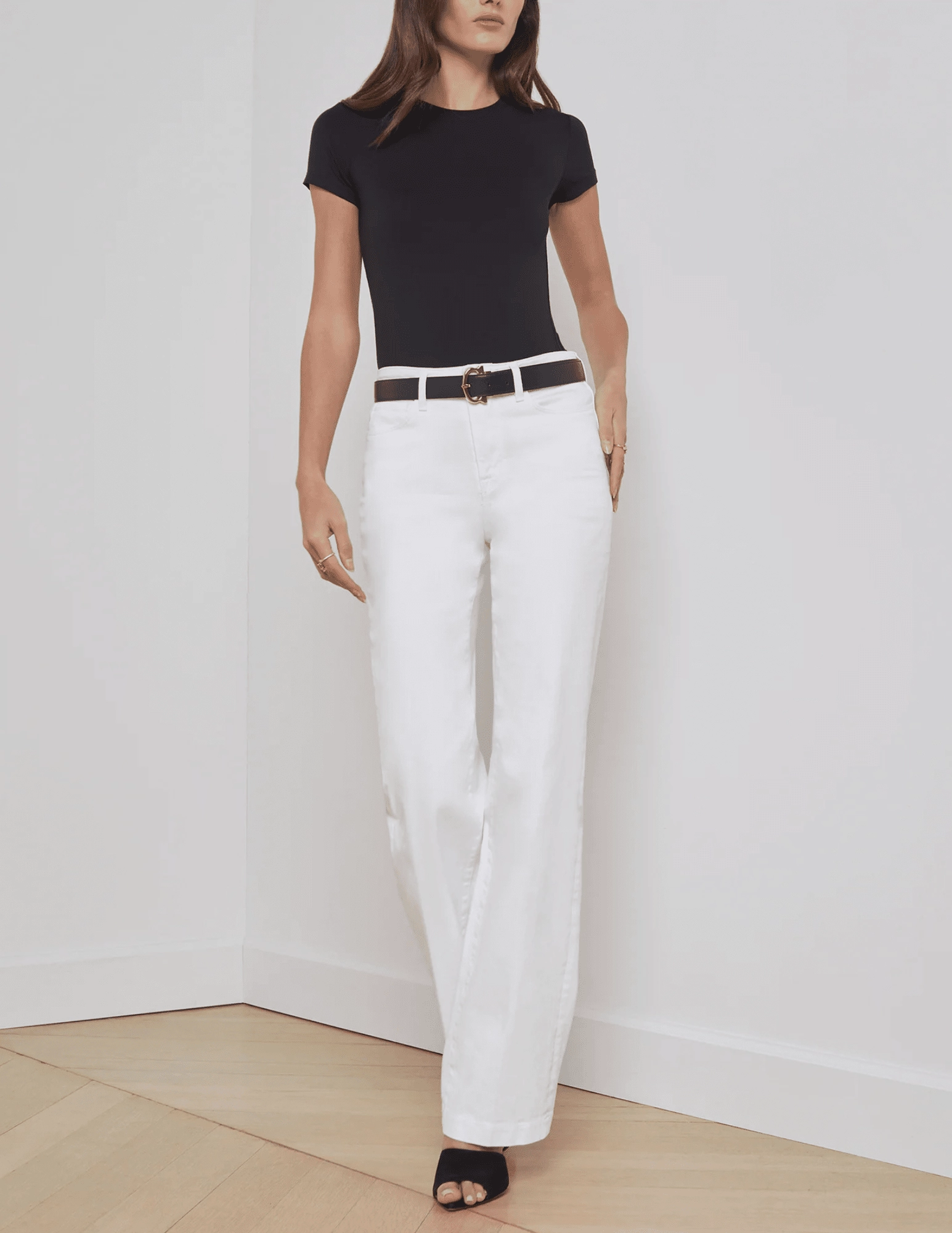 L'Agence Ressi Crew Neck Tee Cozy Wearable