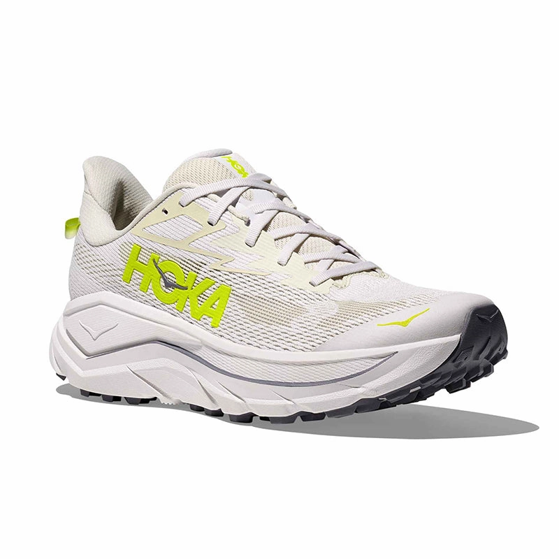 Men's Challenger 8 White/Neon Hoka Citrus Stretch Fabric Work Commute
