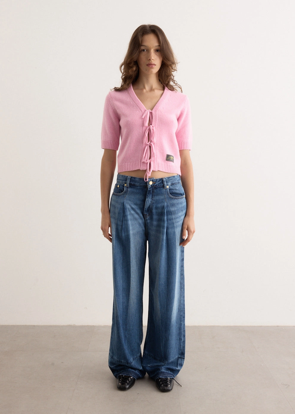 Ventilated Panels Comfort Stretch Future Wool Mix Short Sleeve Cardigan