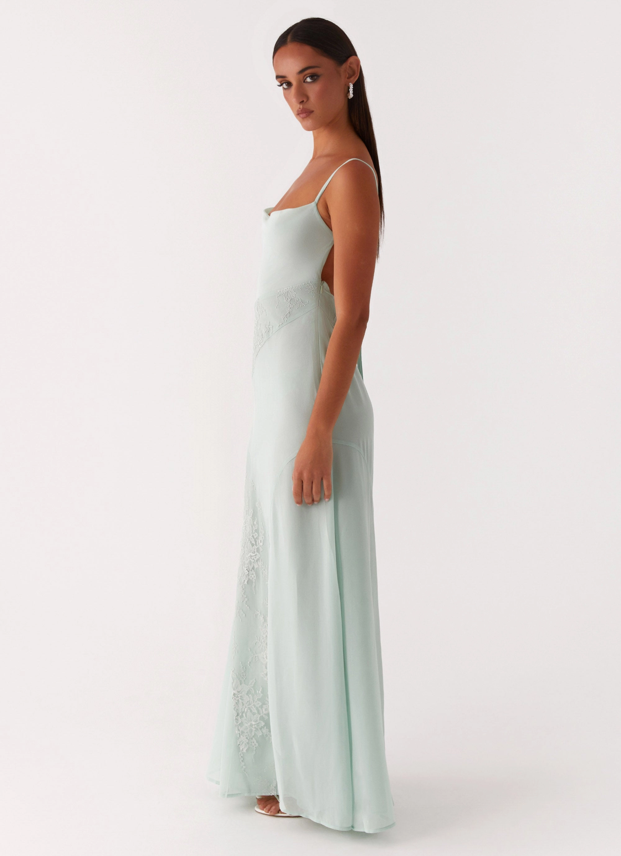 Gabriana Maxi Dress - Sage Versatile Look Smart Lines