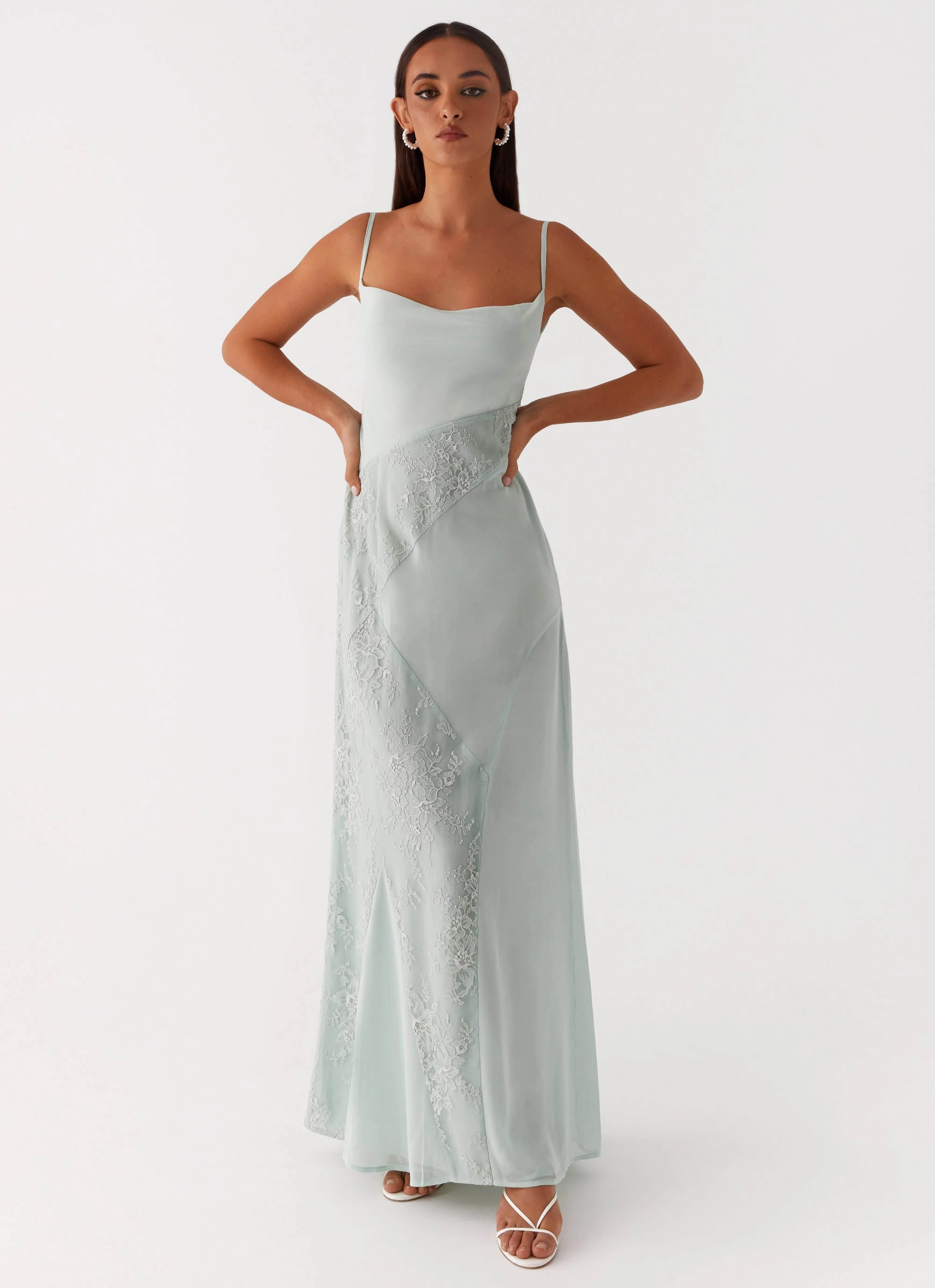 Gabriana Maxi Dress - Sage Timeless Appeal Minimal Core