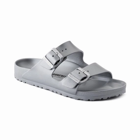 Women's Arizona EVA Narrow Metallic Silver Breathable Material