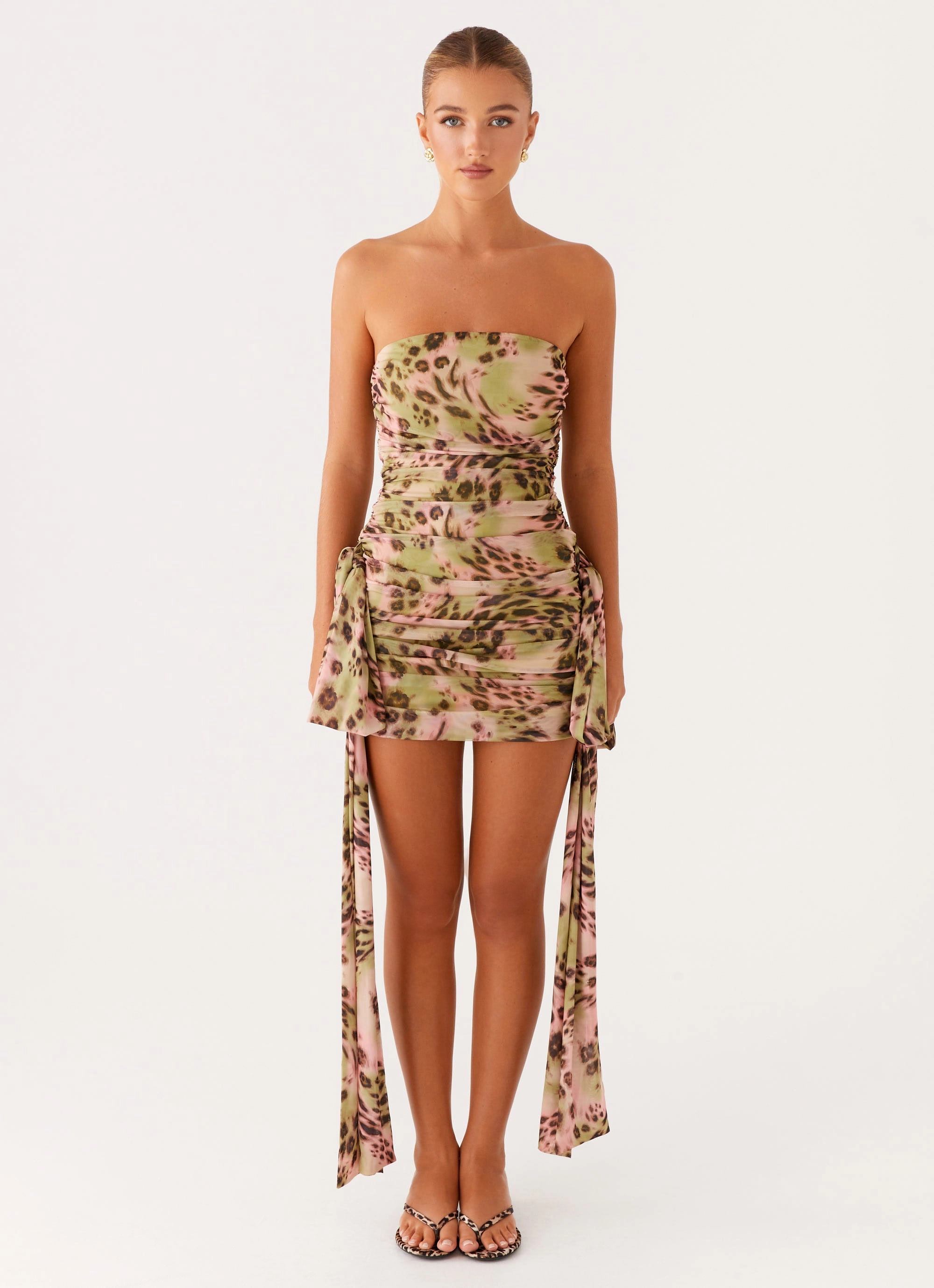 Georgie Mini Dress - Swirl Leo Playful design piece