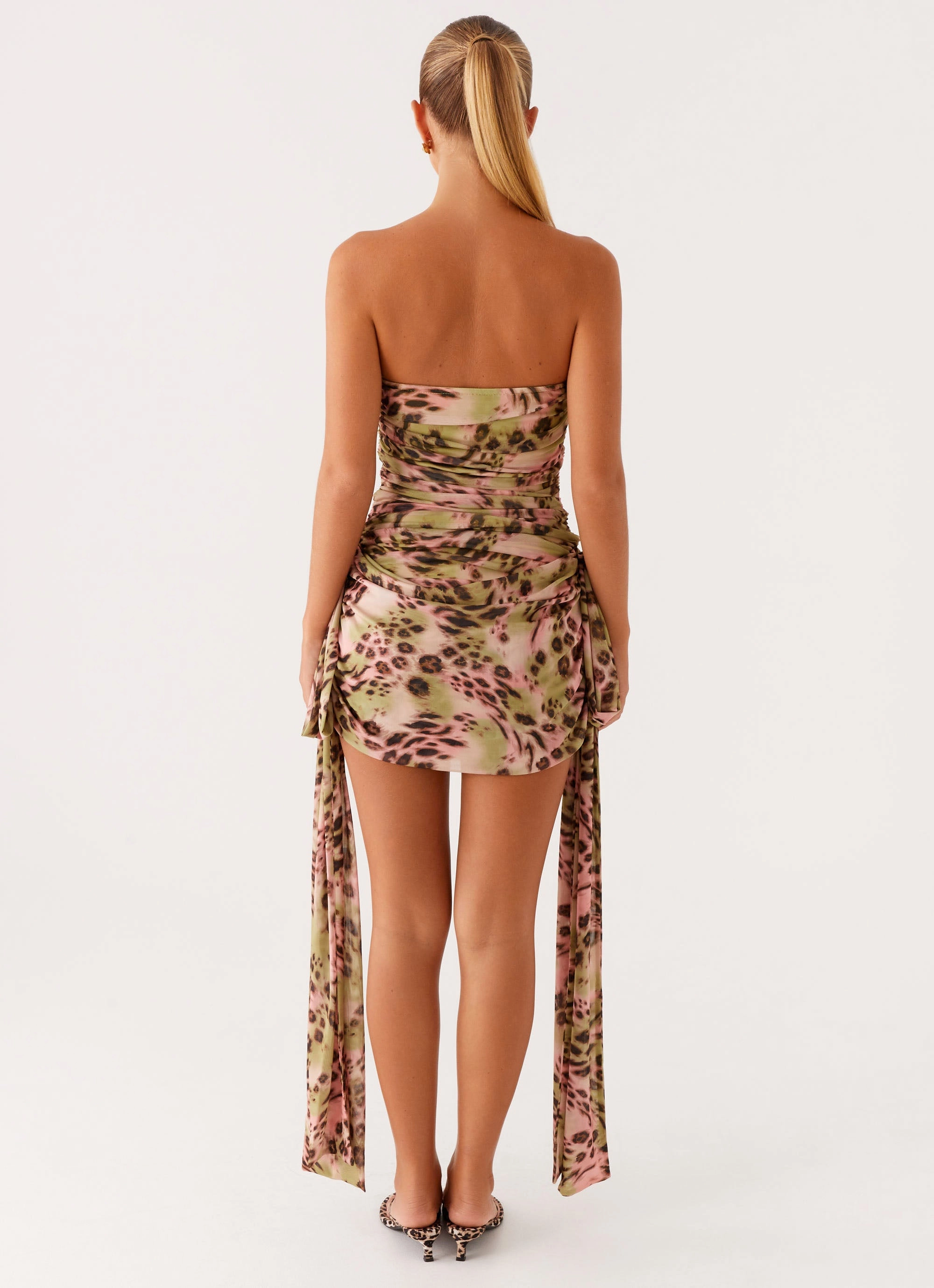 Gentle Texture Structured Fit Georgie Mini Dress - Swirl Leo