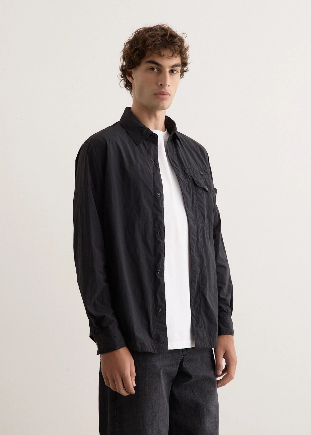 Ghost Overdyed Nylon Tela Overshirt Multi Layer Construction