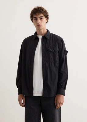 Ghost Overdyed Nylon Tela Overshirt Notch Lapel