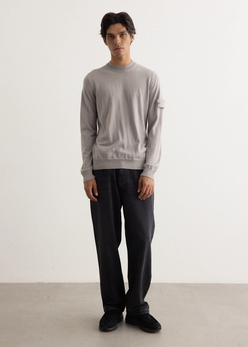 Office Casual Ghost Pure Wool Crewneck Knit