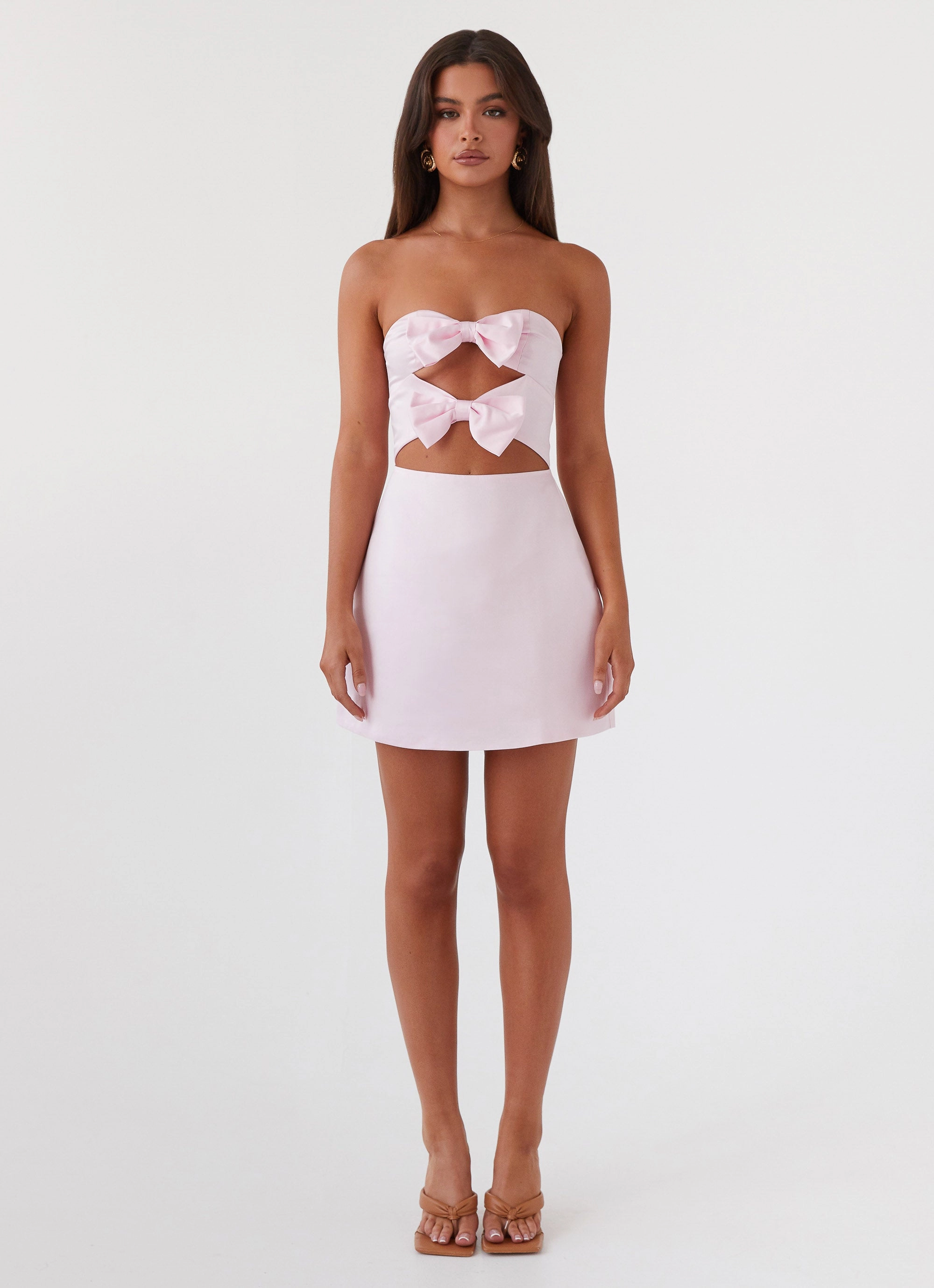 Girl Crush Bow Mini Dress - Pink Pure Lines