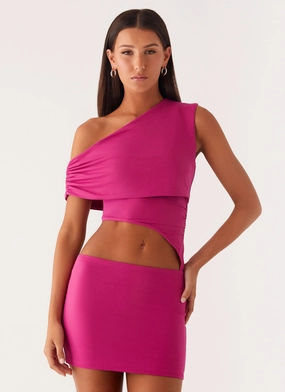 Vibrant Wear Give Me A Sign Mini Dress - Fuchsia