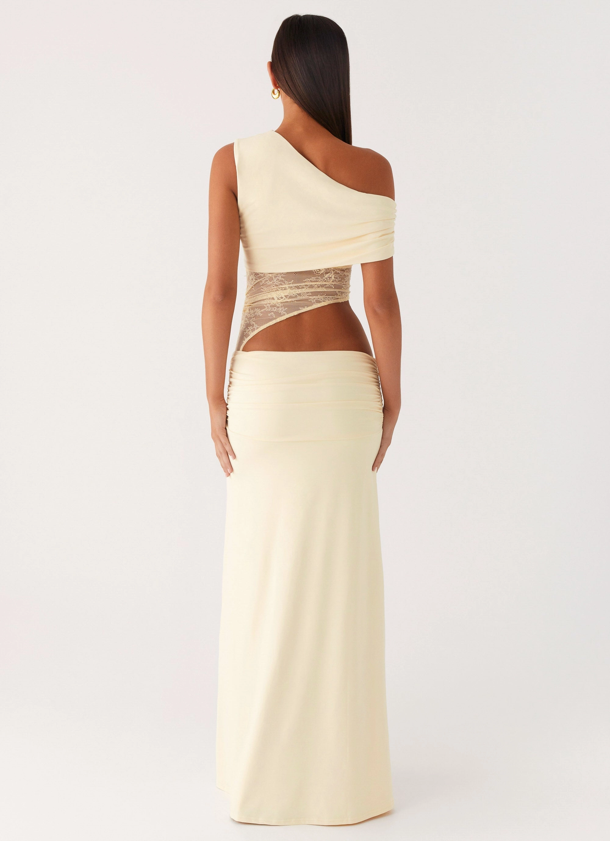Love Motion Maxi Dress - Lemon Elegant knee-length dress