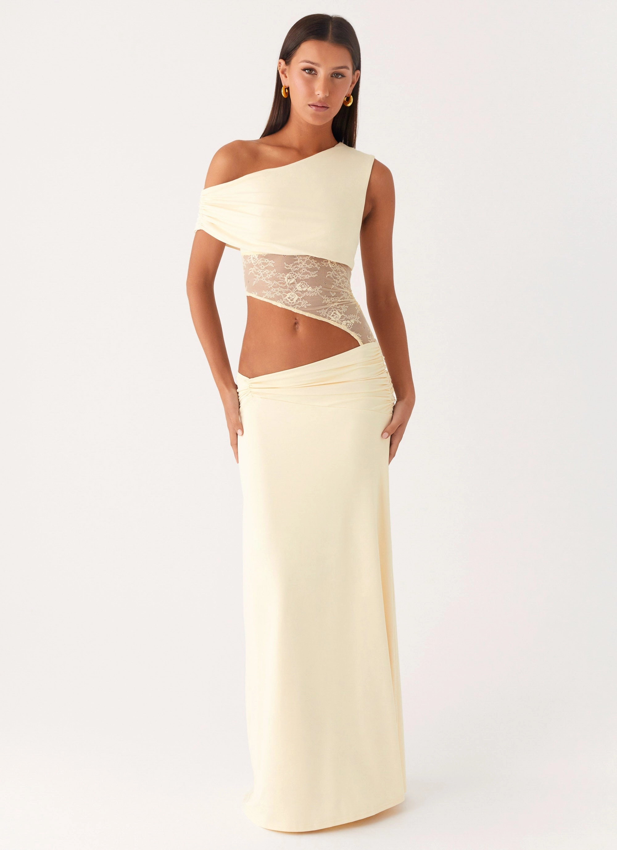 Love Motion Maxi Dress - Lemon Zip Closure