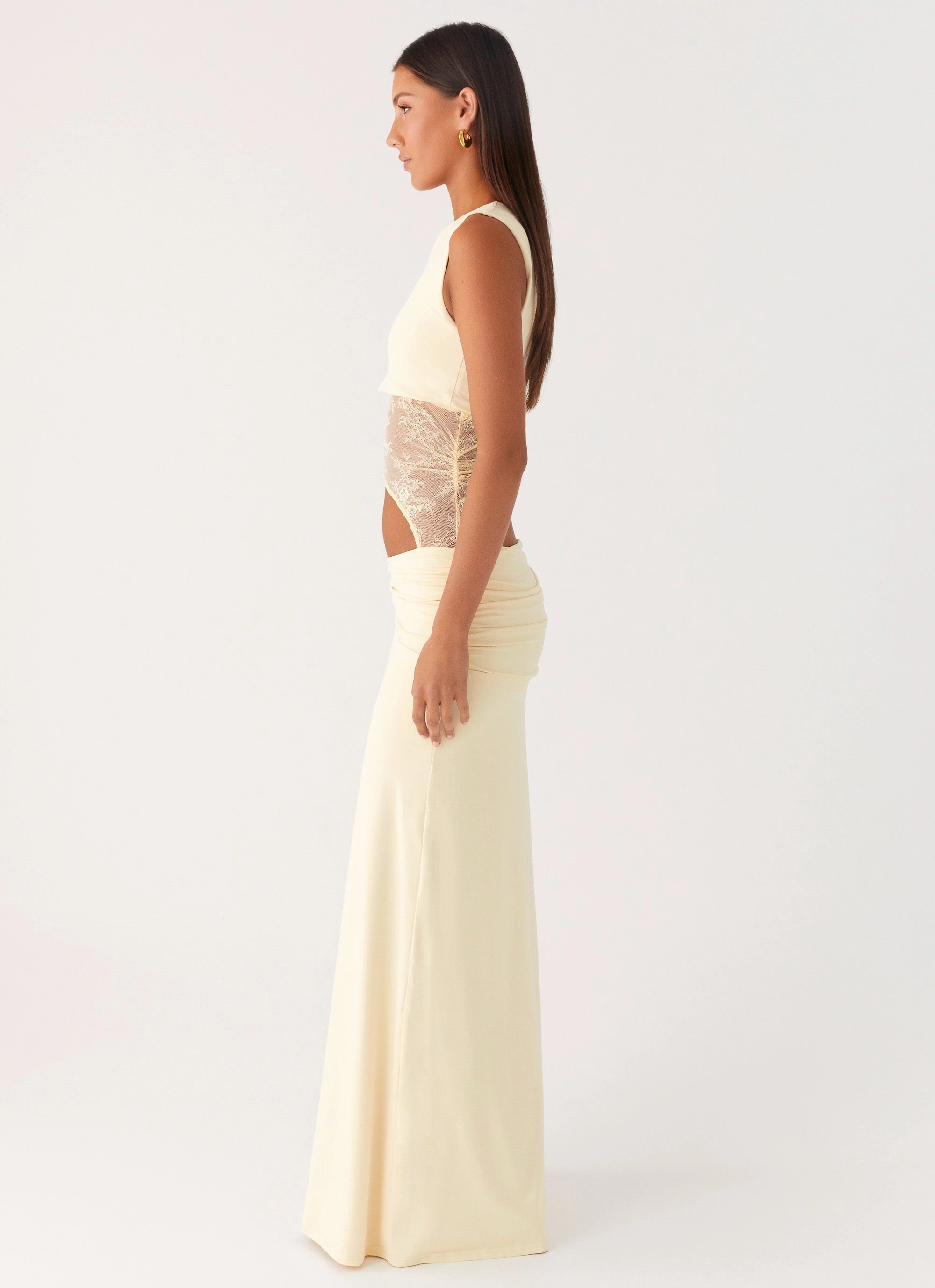 Love Motion Maxi Dress - Lemon Sharp Mood Sleeveless