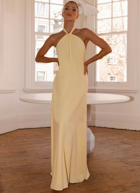 Modern Chic Golden Child Linen Maxi Dress - Yellow