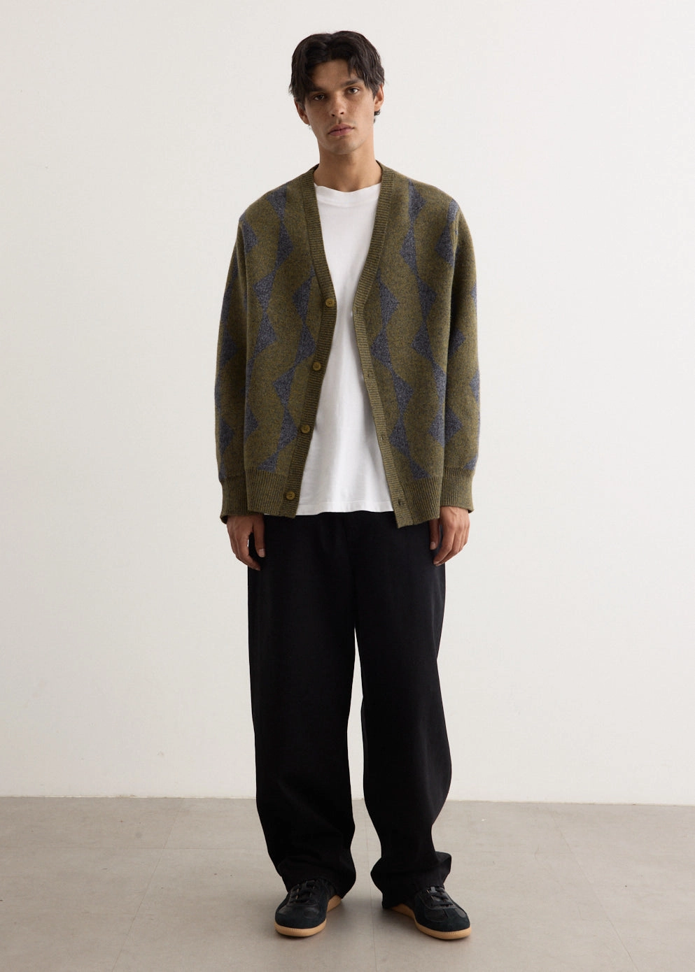 Functional Zip Detail Atlantic Stripe Cardigan