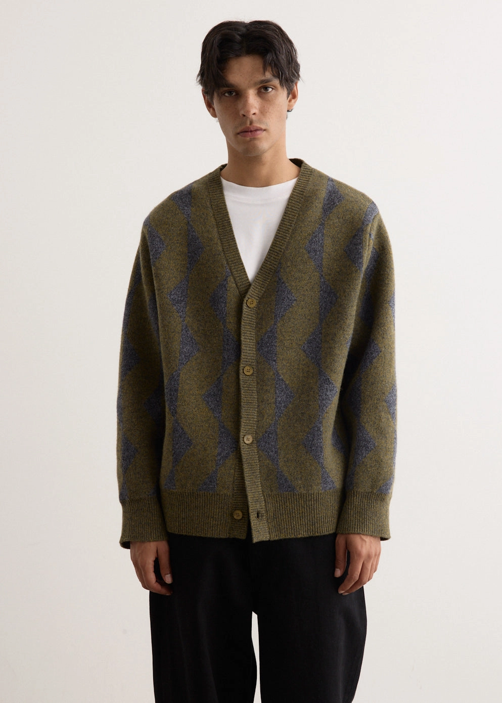 Atlantic Stripe Cardigan Layered Wind Barrier