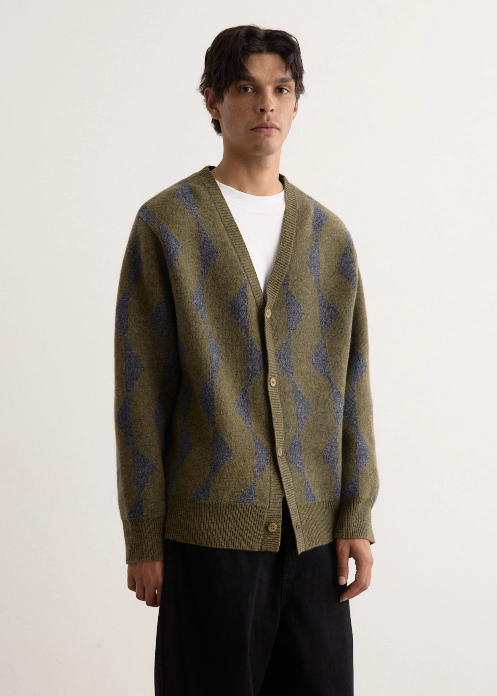 Lightweight Weave MultiDirectional Elasticity Atlantic Stripe Cardigan