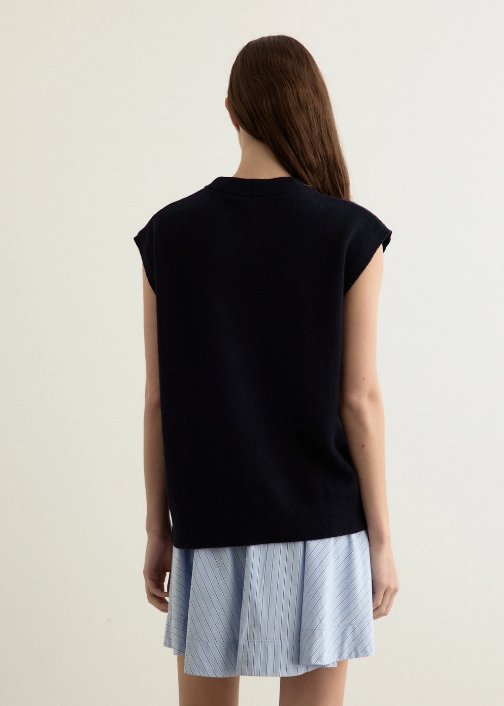 Graphic Wool Mix Oversized Vest Quick drying material