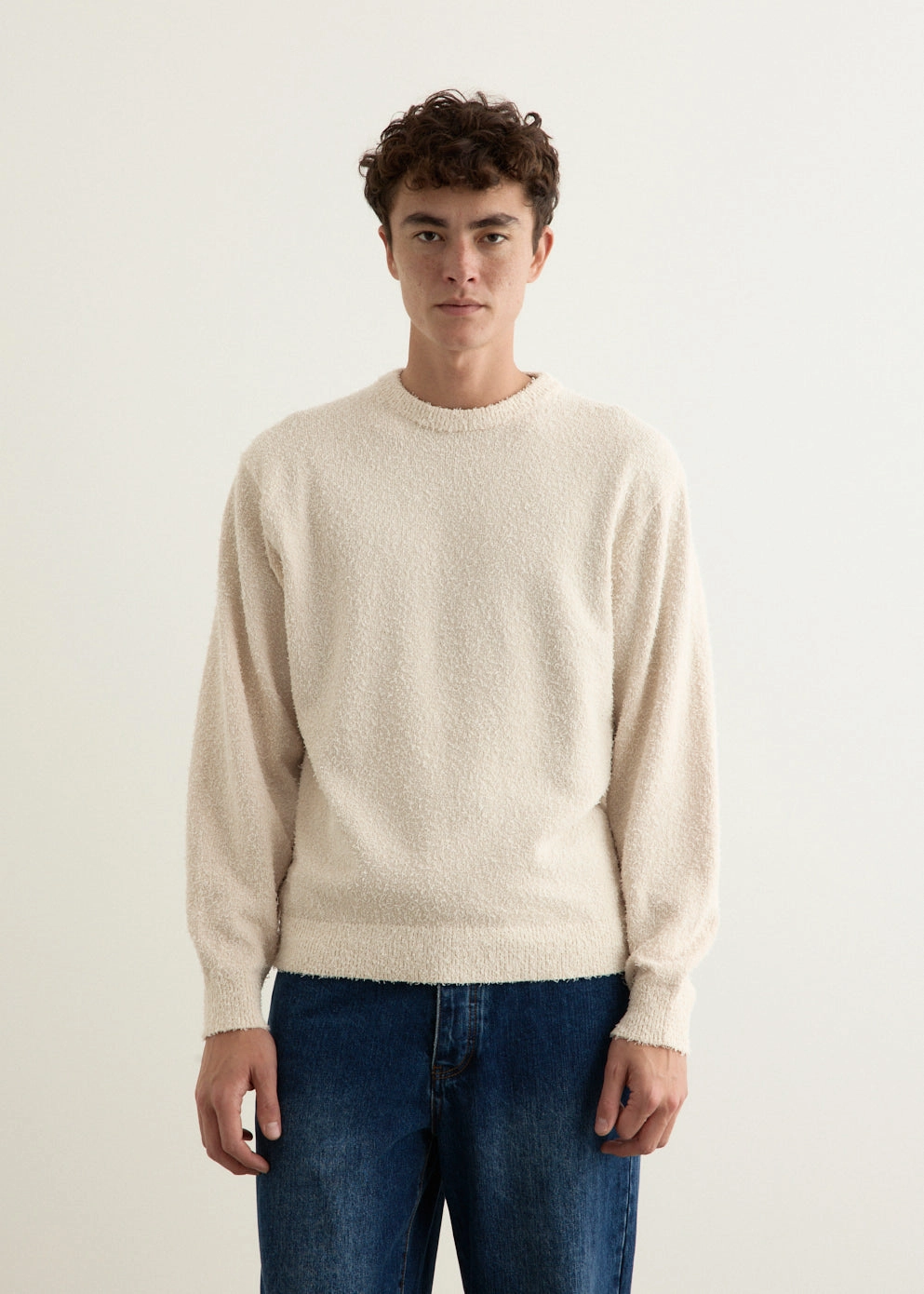 Greg Loop Yarn Sweater Reinforced Neckline Stitching