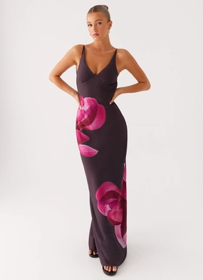 Griselda Maxi Dress - Dark Chocolate Ankle-length
