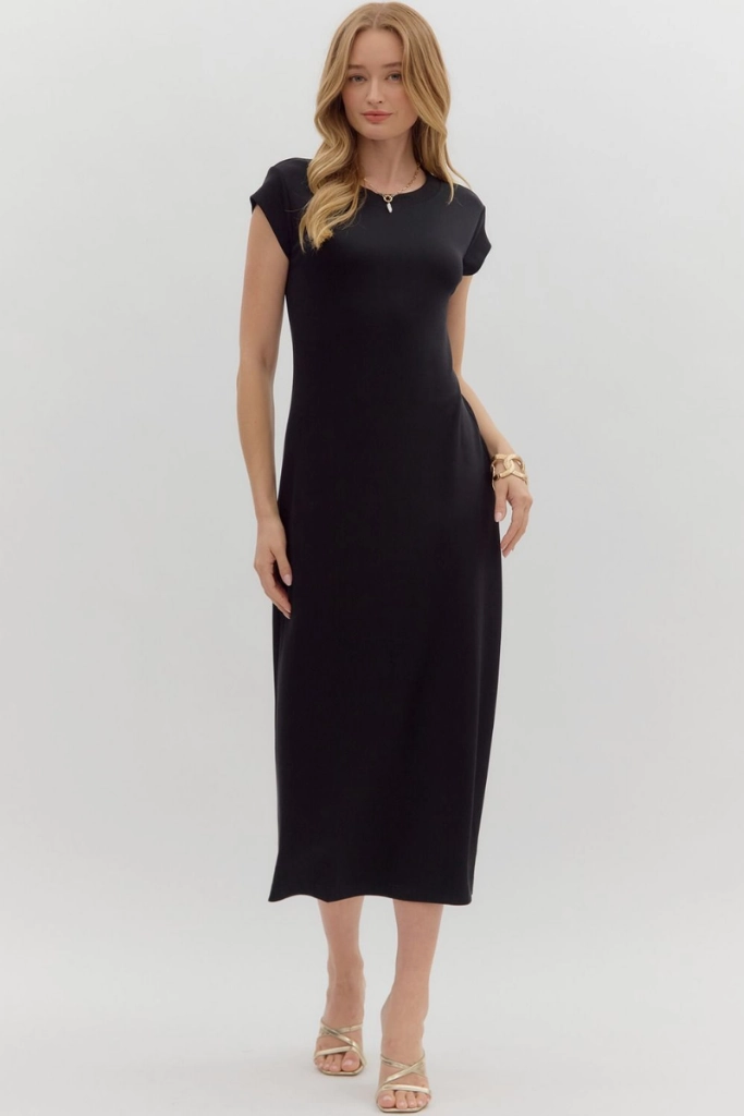 Hallie Cap Sleeve Midi Dress Day Ready Look