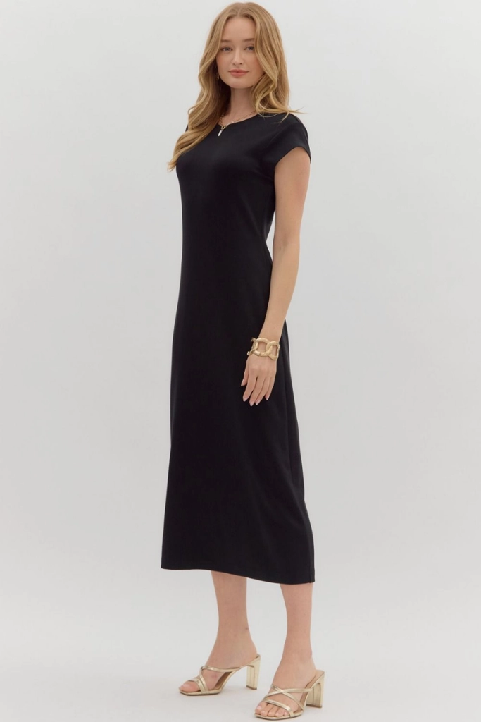 Hallie Cap Sleeve Midi Dress Resort Ready Dry-Clean-Only