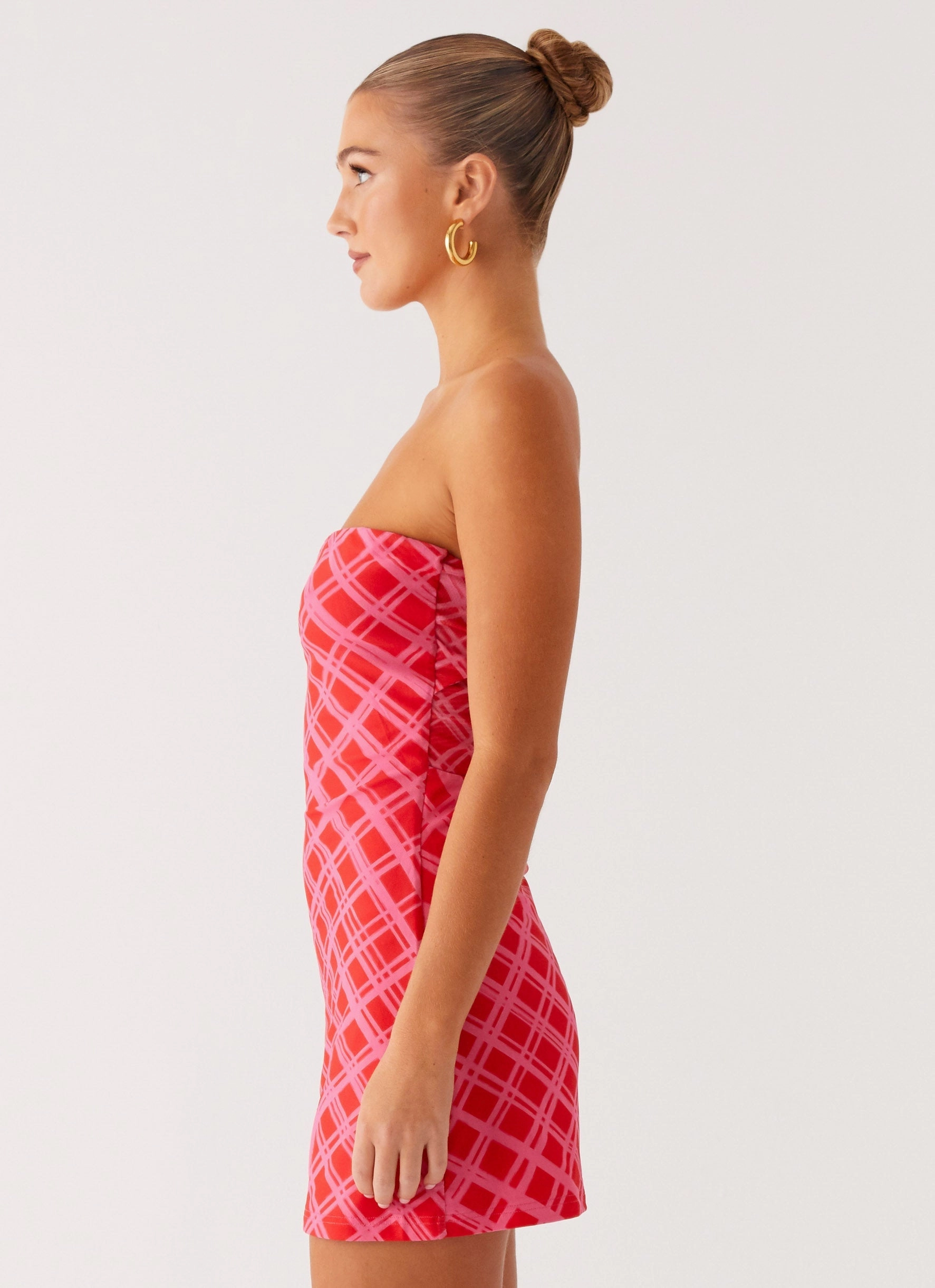 Urban Energy Hamilton Mini Dress - Pink Check