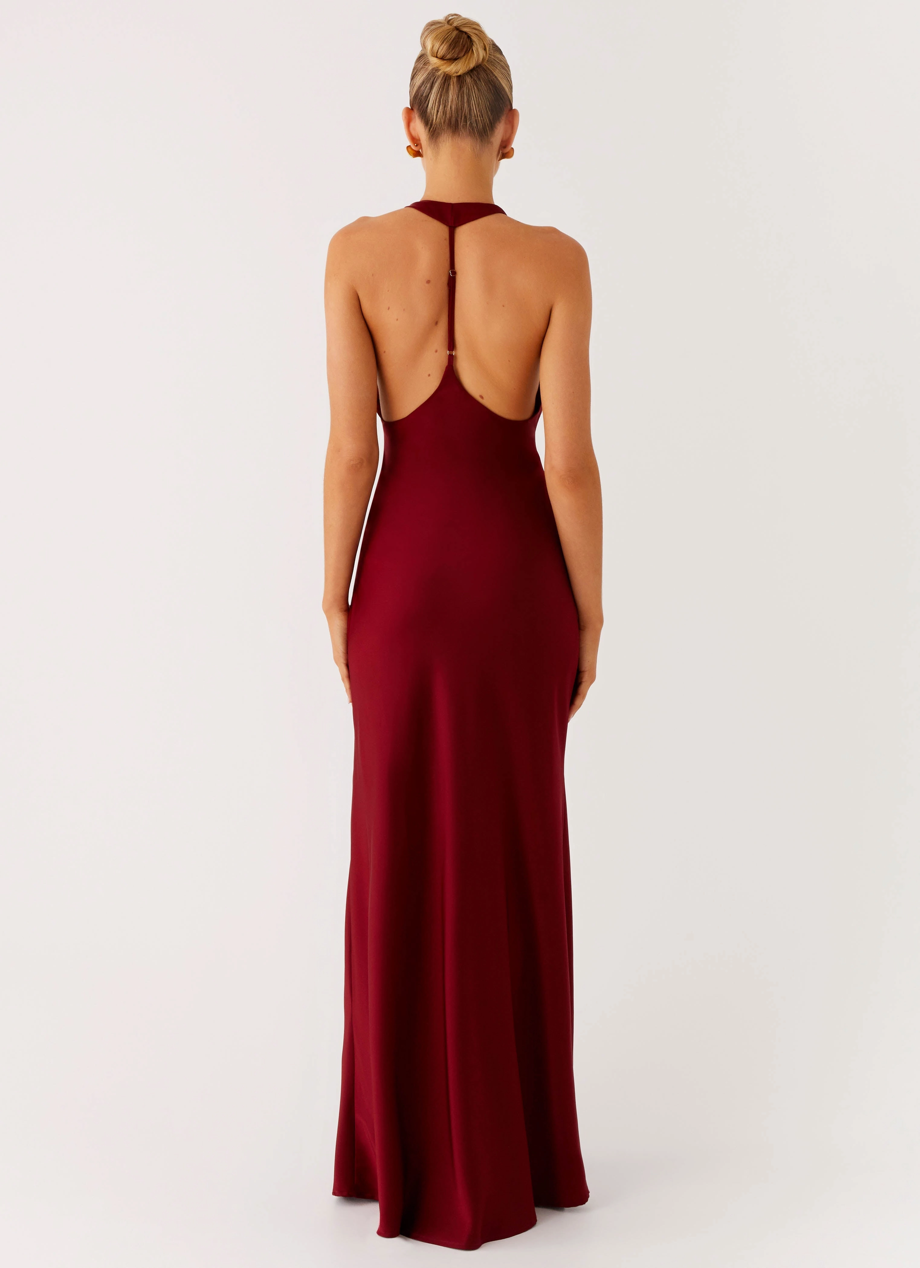 Kimono-Sleeve Angie Maxi Dress - Burgundy