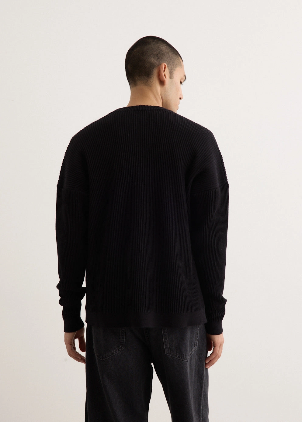 Anti Static Interior Soft Touch Texture Handwriting Comfort Ribbed Cardigan