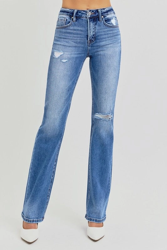 Winter Warmth Minimalist HANNAH HIGH RISE ANKLE STRAIGHT JEANS