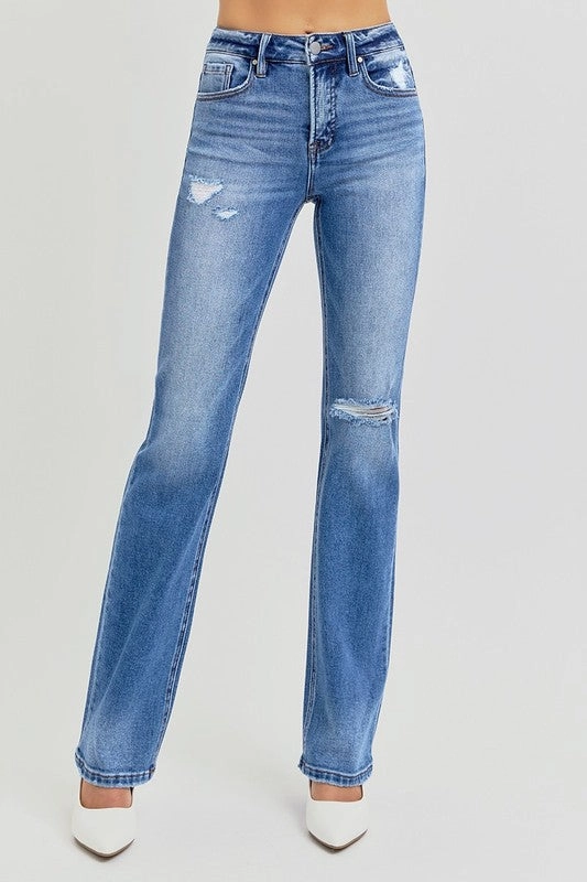 Street Fashion Affordable Timeless Piece HANNAH HIGH RISE ANKLE STRAIGHT JEANS