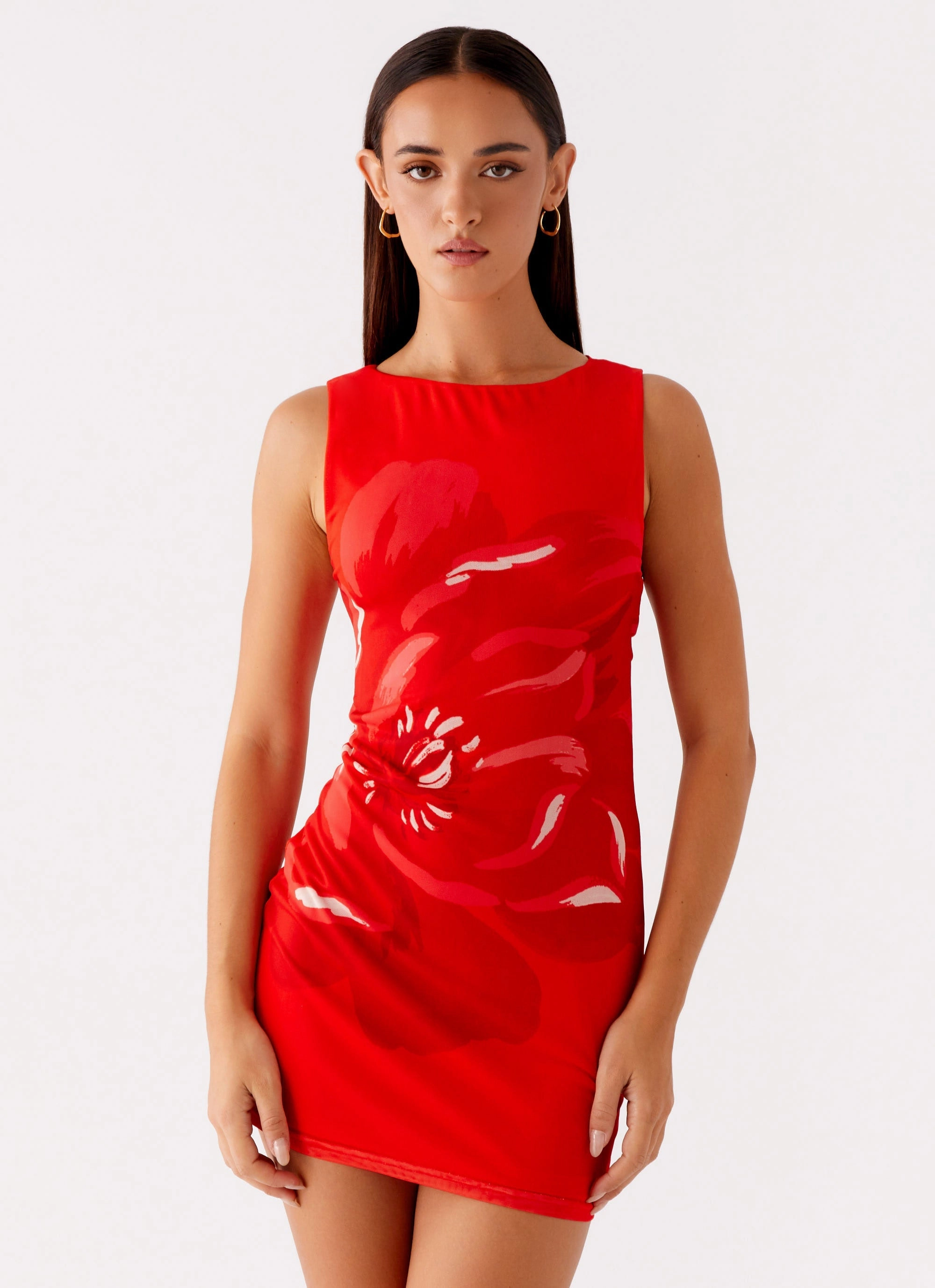 Soft touch evening dress Happy Hour Mini Dress - Red