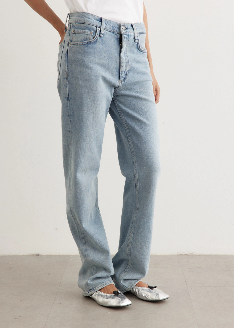 Simple Fashion Harlow Mid-Rise Full Length Jeans button fly