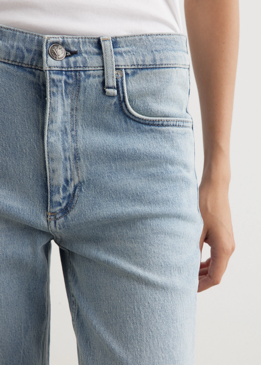 Harlow Mid-Rise Full Length Jeans button fly Neutral palette Festival Outfit Everyday