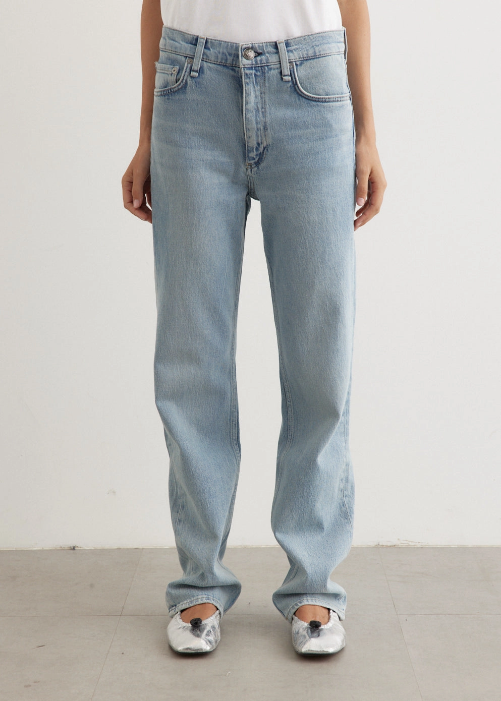 Harlow Mid-Rise Full Length Jeans button fly Smooth Form