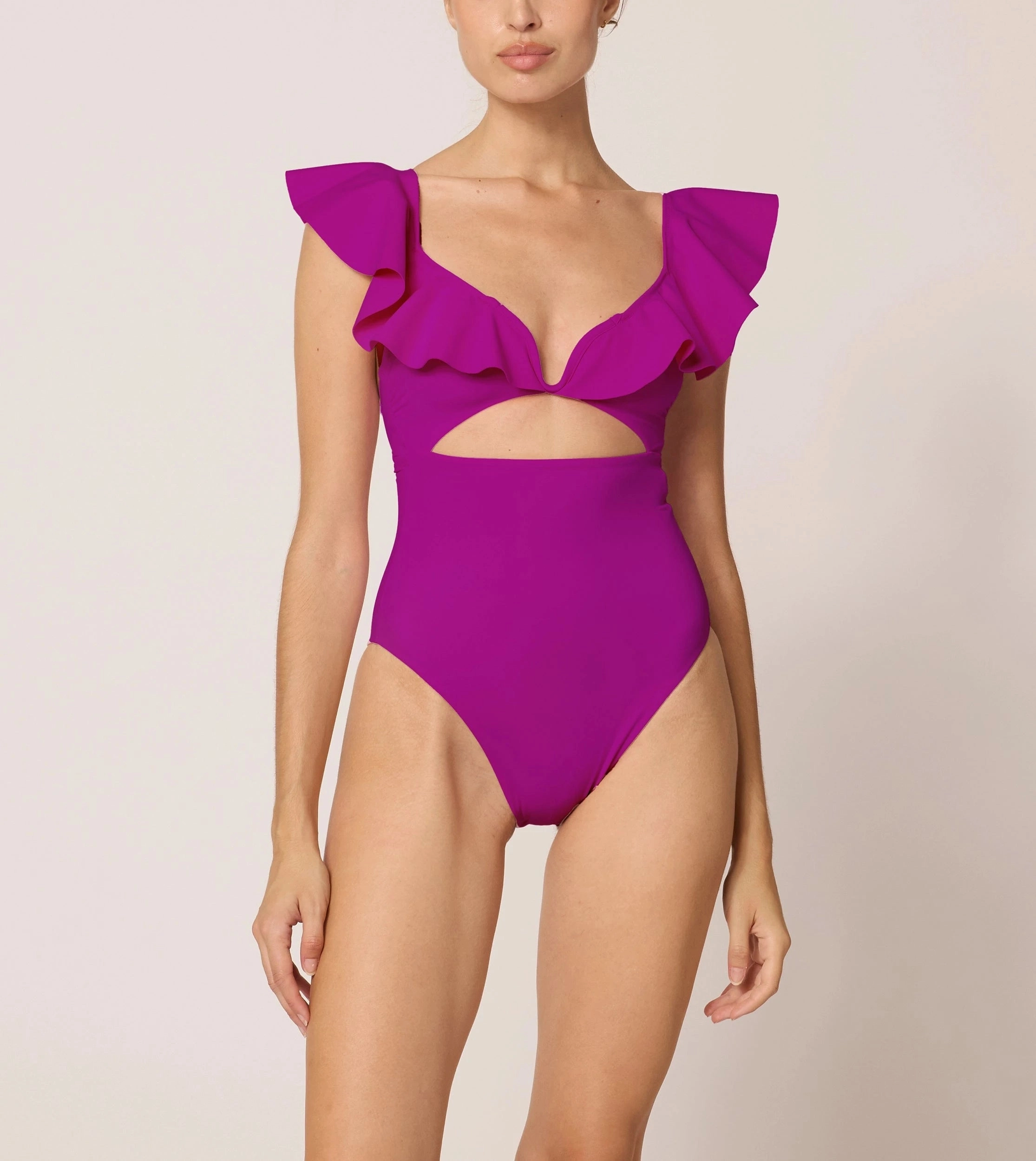 Quick Evaporating Texture Harlow One Piece | Deep Orchid