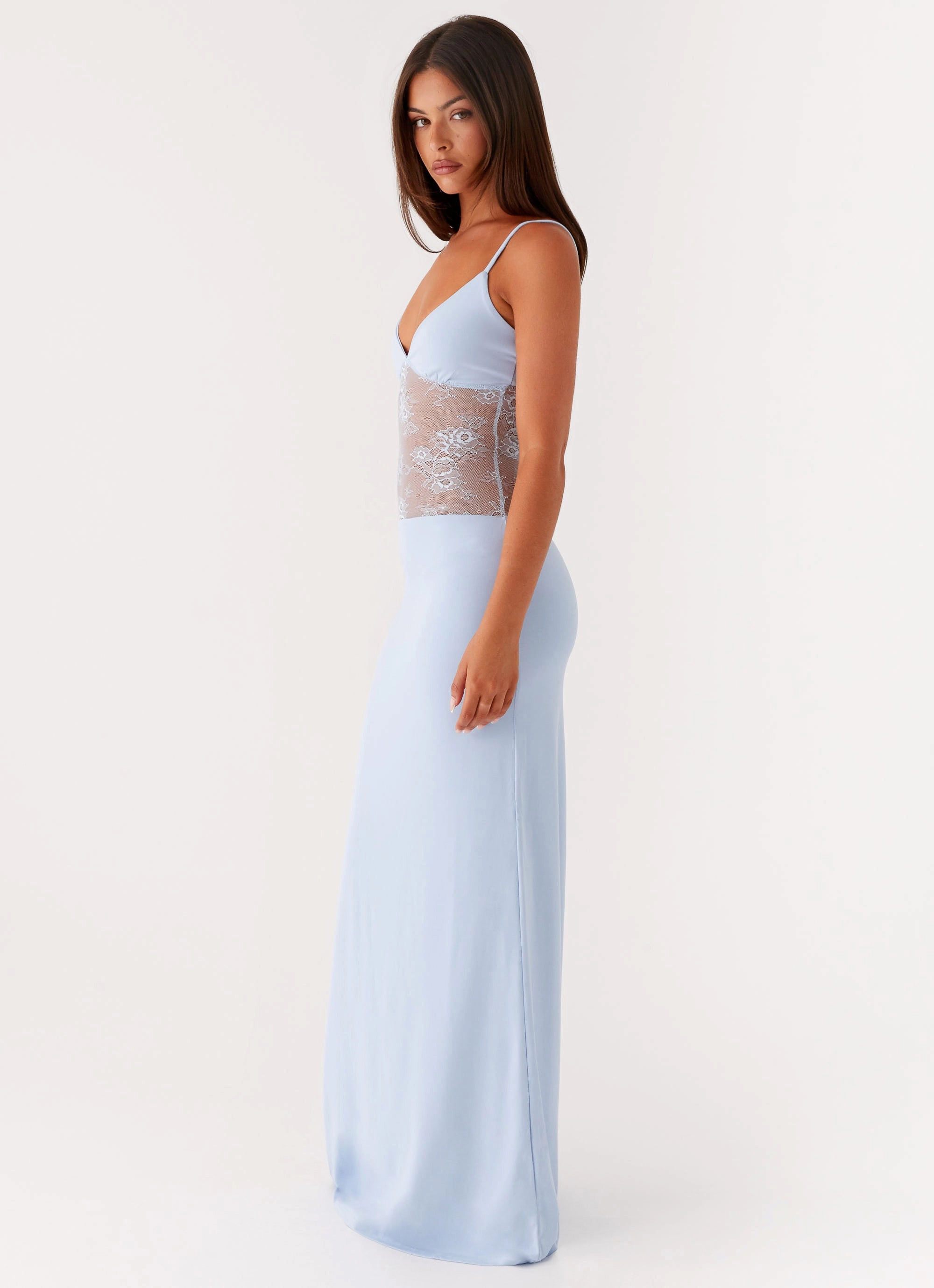 Envy Maxi Dress - Blue Fitted Design