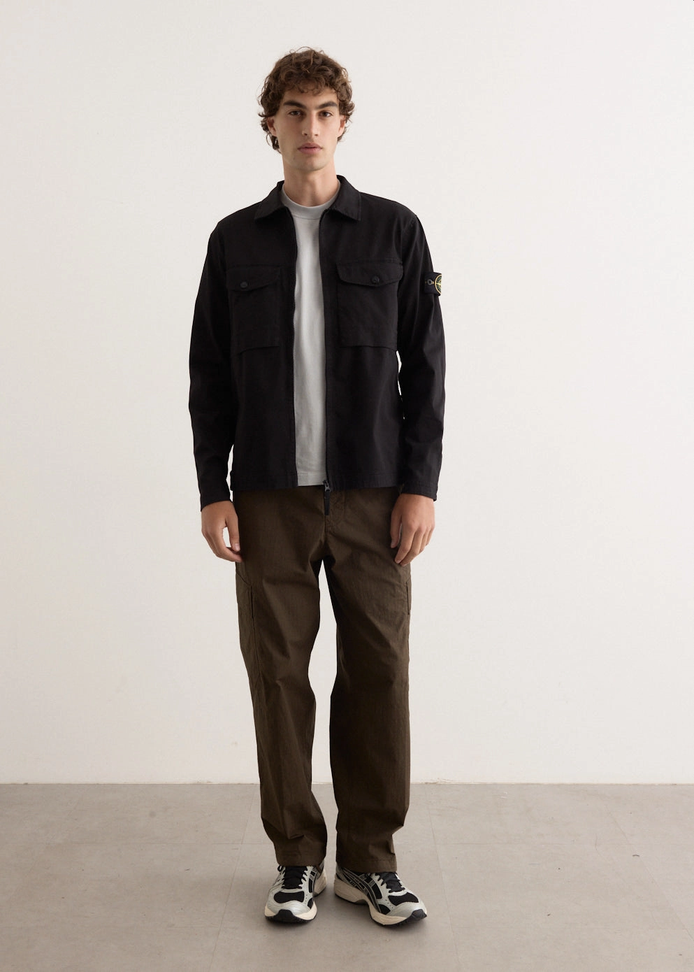 Organic Stretch Cotton Satin Overshirt QuickDry Fabric Flexible Layer System